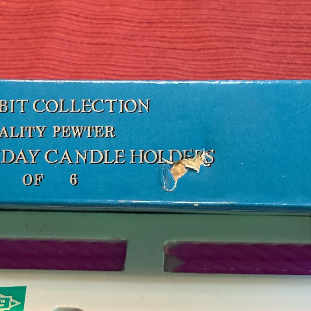 Peter Rabbit Pewter Birthday Candle Holders - Picture 11 of 12